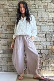 Frame Cotton Vintage Wash Barrel Pant Setting Plaster